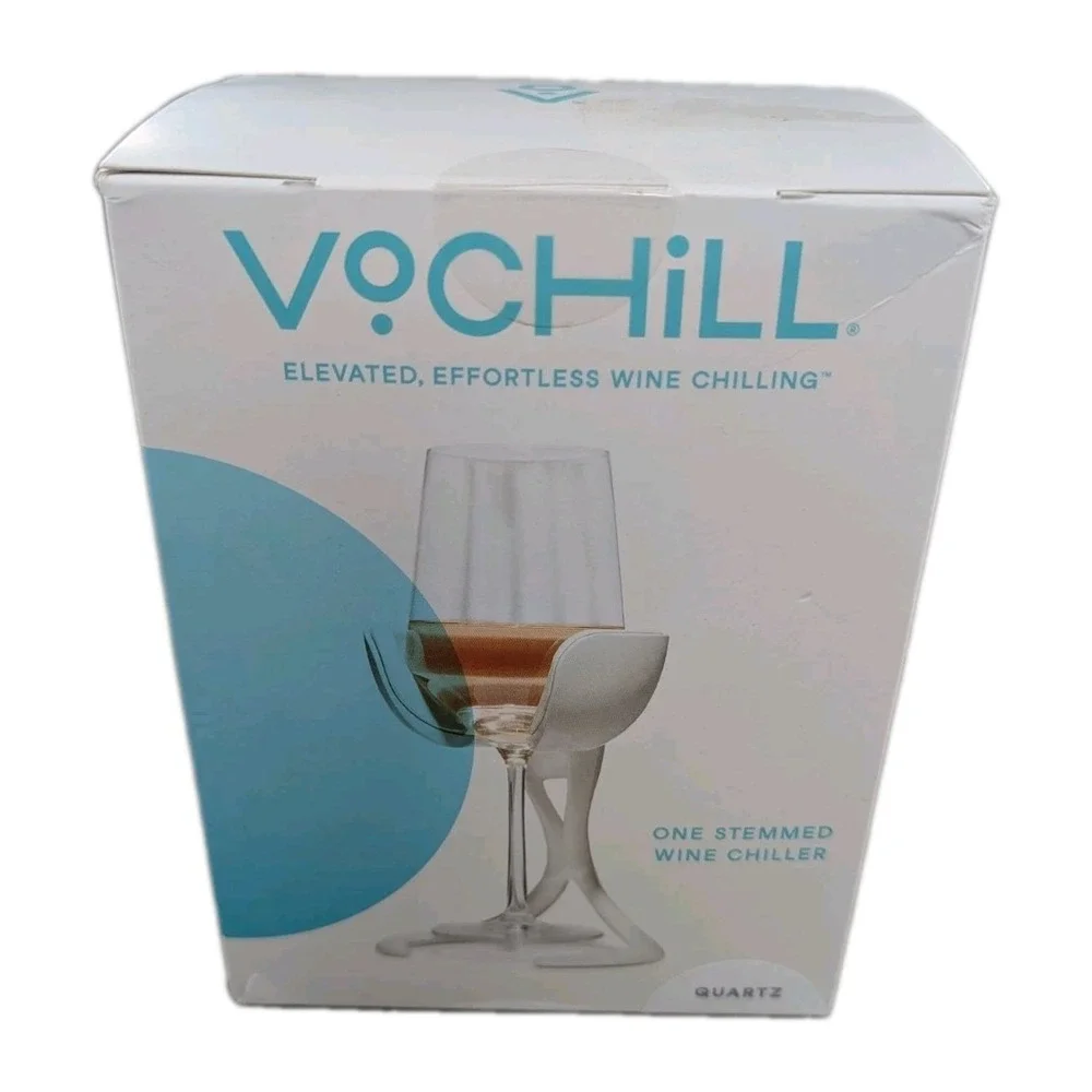 VoChill One Stemmed Wine Chiller Quartz NEW in Box VC-ST-OO-QTZ-1 Wine Cooler